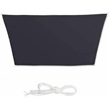 Toldo Vela Trapezoidal Impermeable con Protección UV y Cuerdas para Tensar, 3x4x2x2 m, Gris
