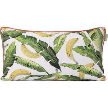 Funda de cojín HappyFriday HF Living Banana Multicolor 50 x 30 cm, cuadrante decorativo multicolor