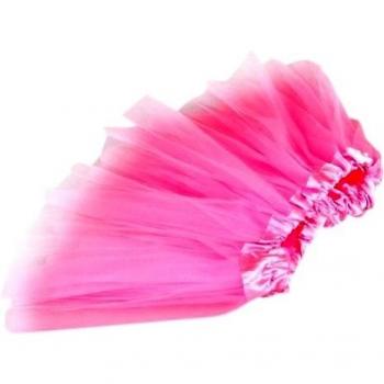Tutu/Falda Con Tul Rosa Bailarina Danza Baile Diafraz Ballet