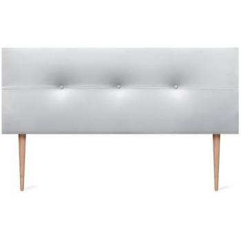 Cabecero Tapizado de Polipiel Blanco AQUALINE Pro 160x105cm con Patas para Camas 150/160