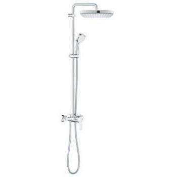 Grohe Tempesta Cosmopolitan System 250 Cube Wall-Mounted Single Lever Shower System with Chrome Finish