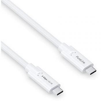 Cable USB-C a USB-C 2 m, USB 3.1 Gen 1, transferencia de datos 5 GB/s, blanco