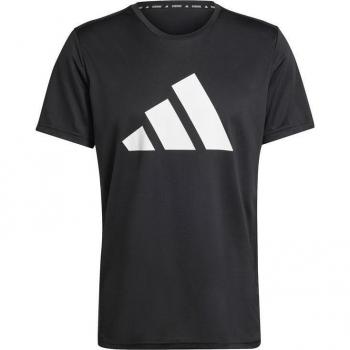 Camiseta de running adidas Run It hombre negro puro blanco - XS