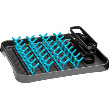 Premier Housewares 806571 - Soporte para Platos, Color Gris/Azul
