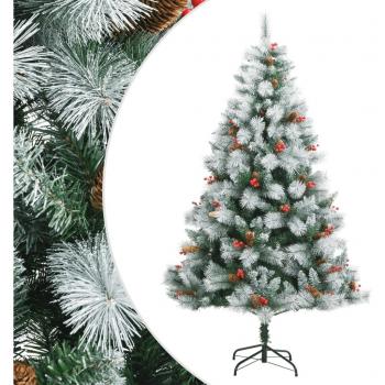 Artificial Hinged Christmas Tree with Cones and Berries 210 cm