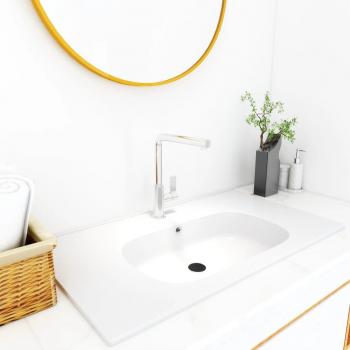Lavabo empotrado SMC blanco 605x460x105 mm