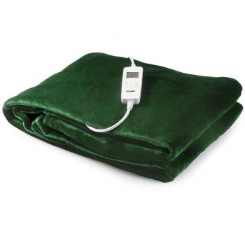 Cubrecolchón eléctrico DOMO 2 personas Franela Verde 180 x 160 cm