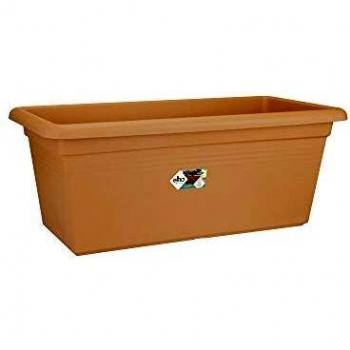 Jardiniere Elho Green Basics Garden XXL 100 cm - Marrón Mild Terra - Exterior - 100% Reciclado