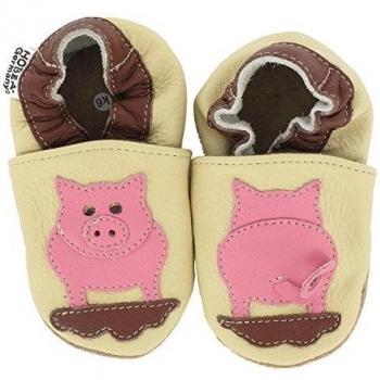 HOBEA-GermanyKrabbelschuhe Schwein hell - pantuflas Bebé-Niños
, color Blanco, talla 22/23