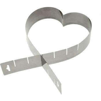 Westmark Molde en forma de corazón, Ajustable, Sin base, Acero inoxidable, Plata, 31342270