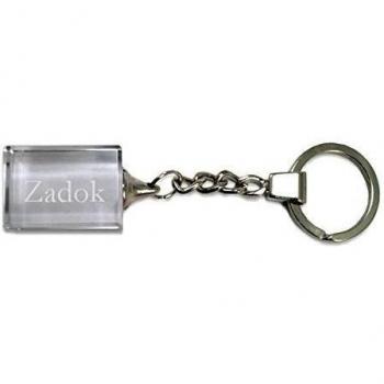 Llavero de cristal con nombre grabado: Zadok