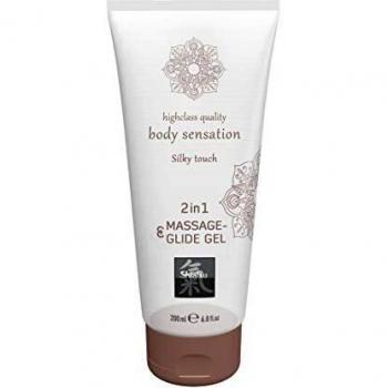 Gel de Masaje y Lubricante 2 en 1 Shiatsu Silky Touch 200 ml