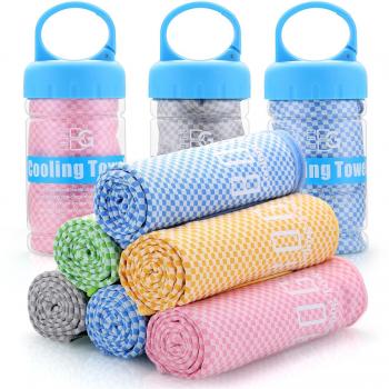 Bogi toalla fresca para una frescura instantánea 100 cm x 30 cm – suave filtro de fibra de bambú – uso como bufanda, diadema, pulsera, bandana para yoga, hacer ejercicio, gimnasio, viajar, escalar, practicar deportes como golf, fútbol, alivio de ca
