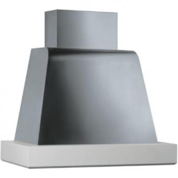 Campana extractora Brio Wood en acero inoxidable plateado con marco de madera de 60 cm