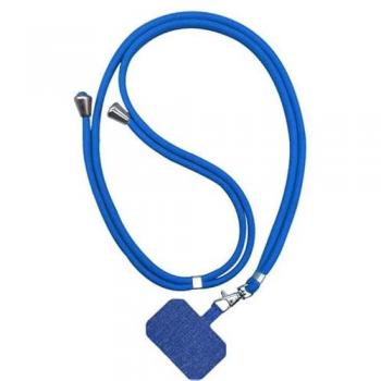Correa de Seguridad Universal para Funda de Teléfono Móvil con Cordón Ajustable y Agarre Cómodo para el Cuello - Fácil de Instalar (Azul)