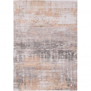 Alfombra Louis de Poortere Atlantic Streaks Parsons Powder 8717 - Gris, Naranja - 200 x 280 cm - Diseño abstracto - Hecha en Bélgica - Acabado a mano - Antideslizante