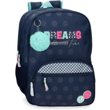 Mochila Movom Dreams Time 38cm para Niños en Color Azul Marino con Bolsillos Laterales y Fabricada en Poliéster