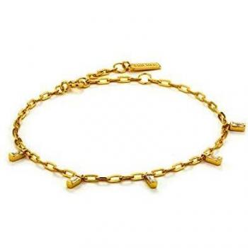 ANIA HAIE Sterling Silver Shiny Gold Plated Glow Drop Bracelet B018-01G