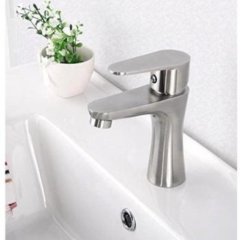 Furesnts casa moderna cocina y grifo del baño 304acero inoxidable mezclador de Cuenca Cuenca Crazy Boy cintura-disc cepillado grifo caliente y frío, grifo de lavado facial wash