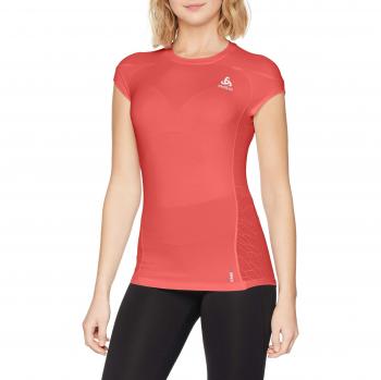 Odlo BL Crew Neck Cerami Cool Pro Camiseta, otoño/Invierno, Mujer, Color Baked Apple, tamaño Extra-Small