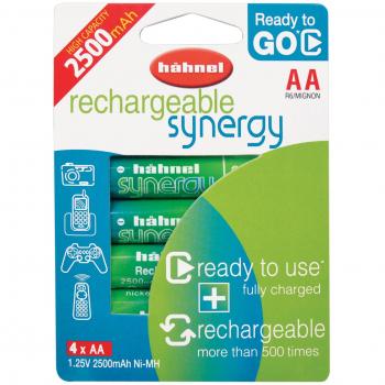 Baterías Recargables Hahnel Synergy AA NiMH 1.25V 2500mAh (Pack de 4)
