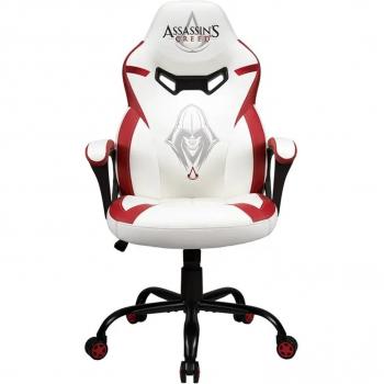 Silla Gaming Subsonic Junior Assassin's Creed - Ajustable en Altura y Respaldo - Blanco/Rojo