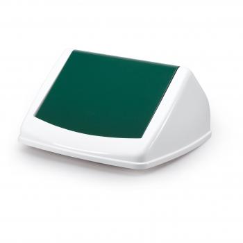 Durable 1801574012 Tapa Durabin Flip Lid Cuadrado de 40 litros, verde