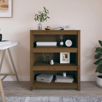 Estantería de madera maciza de pino 80x35x68 cm Natural, Blanco, Gris - Mueble de Almacenaje para Oficina, Estudio y Dormitorio; Estantería/Librería/mueble de Almacenamiento