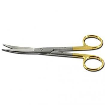 Gima S.P.A 26505 tijeras con Golden Color mango, curvado Sharp/Sharp, 14,5 cm