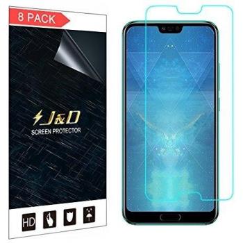 J&D Compatible para 8-Pack Huawei Honor 10 Protector de Pantalla, [NO Cobertura Completa] Película Transparente HD Protector de Pantalla para Huawei Honor 10 - [No para Honor 10 Lite/Honer View 10]