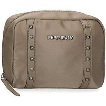 Pepe Jeans Roxanne Neceser Beige 20,5x17x8 cms Nailon y Piel Sintética