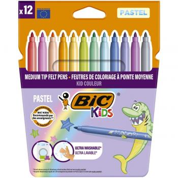 Pack de 12 rotuladores pastel BIC KIDs Kid Couleur
