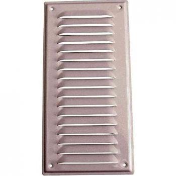 Rejilla de Ventilación Wallair N31814 30 cm x 15 cm con Red de Protección en Aluminio Blanca