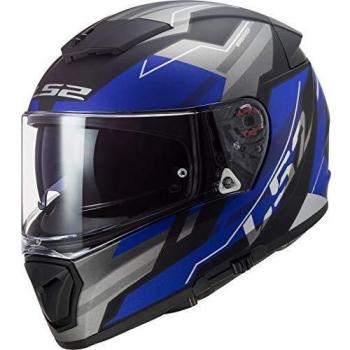 LS2 Casco de moto FF390 BREAKER BETA MATT BLUE, Negro/Gris/Azul, L