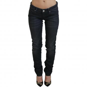 Acht Black Washed Low Waist Slim Fit Cotton Denim Jeans - W26