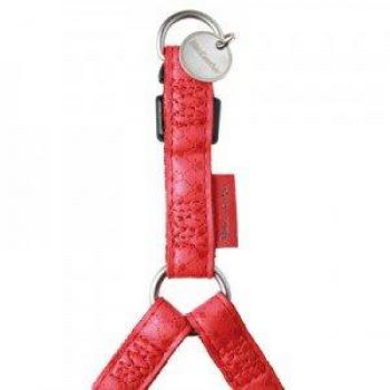 Zolux Mac Leather - Arnés Ajustable para Perro, 20 mm, Color Rojo