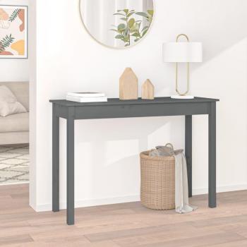 Consola gris de madera maciza de pino 110x40x75 cm