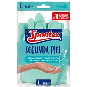 Spontex 452858 Guantes Segunda Piel, Talla Grande 8, 2 Unidades