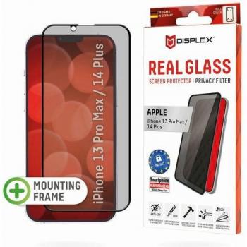 Vidrio Templado Privacidad E.V.I. Displex 10H para iPhone 13 Pro Max/14 Plus, Resistente a Golpes y Rayones, Transparente