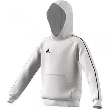 adidas CORE18 Hoody Y Sweat, Unisex-Child, White, 5-6Y