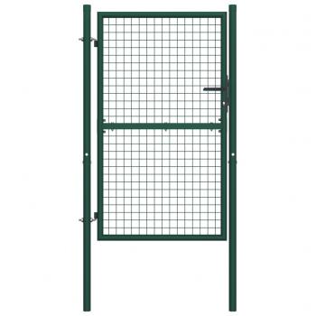 vidaXL Green Steel Fence Gate 100x150 cm
