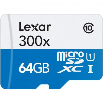 Lexar LSDMI64GB1EU300A - Tarjeta de Memoria microSD de 64 GB