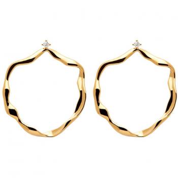 PENDIENTES P D PAOLA AKARI GOLD CHAPADOS EN ORO DE 18K