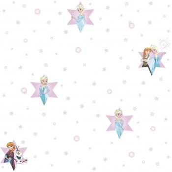Dandino FR3024-2 Papel Pintado con Diseño Infantil Frozen Snow, Blanco, 60x18x18 cm