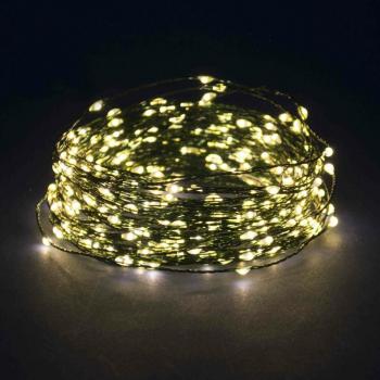 Guirnalda de Navidad Lola Home con 300 luces microled cálidas, 8 funciones, para interior y exterior, longitud de 15 metros