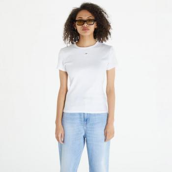 Camiseta Slim Essential Rib Blanca Tommy Jeans para Mujer XS