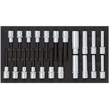 SONIC 302204 Módulo de herramientas con inserto para carro de herramientas, diseñado para organización eficiente, fabricado en material resistente, incluye compartimentos personalizados para herramientas específicas y es compatible con carros de herra