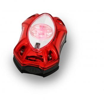 MSC Bikes LIGHTEYE Luz led Trasera roja, Negro, 65 Lumens