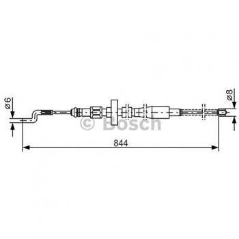 Cable de freno de mano BOSCH 1 987 477 171 para VW California Transporter