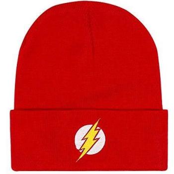 DC Comics Flash Logo Gorro de Punto, Rojo